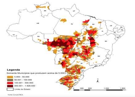 presente na maioria das regiões produtores.