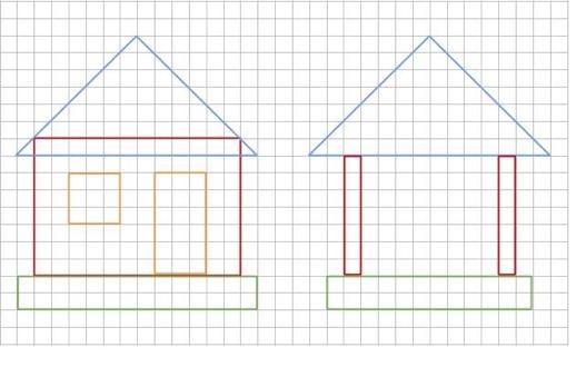 Atividade: 6 casas de papel Cada casa tem Quatro partes, nesta ordem: fundação, parede, telhado e vãos Quatro