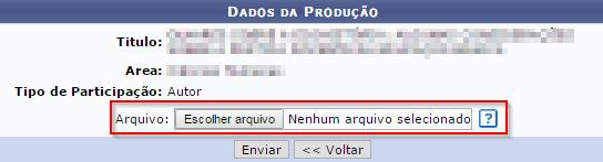 4- Listar produções: Escolha o arquivo desejado: Feito,