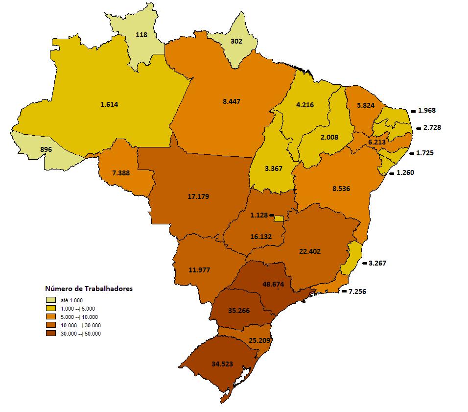 menores números foram estimados no Amapá, Roraima e Acre (Figura 1). Figura 1.