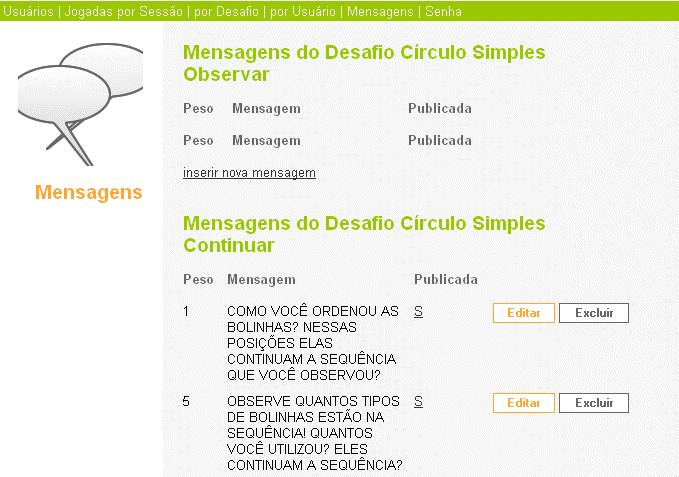 Interface do Cadastramento das