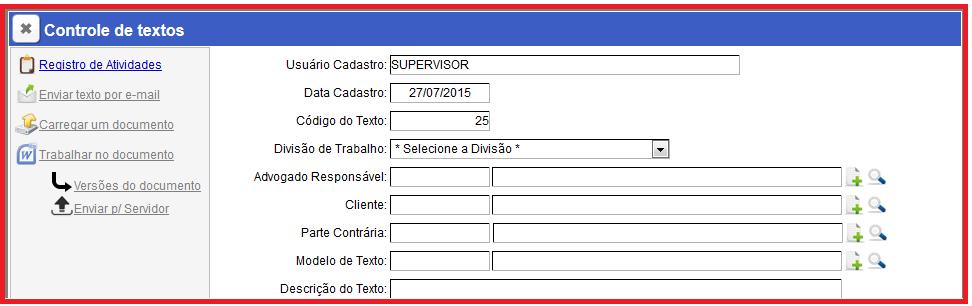 Utilize caso for necessário quando um documento editado, ocorrer algum erro. Botão Enviar Documento para o Servidor: Utilize para enviar manualmente um documento ou vários documentos para o servidor.