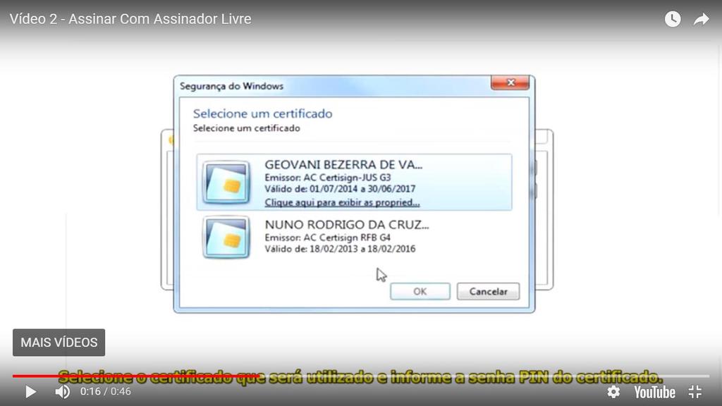 5) Assim que for localizado abrirá a opção para você escolher o seu