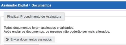 Somente após assinar todos os documentos e os mesmos serem assinados por todos os sócios é que a opção