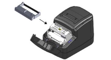 tampa frontal da impressora; Figura 9: Tampa frontal aberta