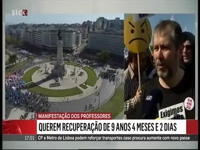 17:00 Docentes de todo o país protestam em