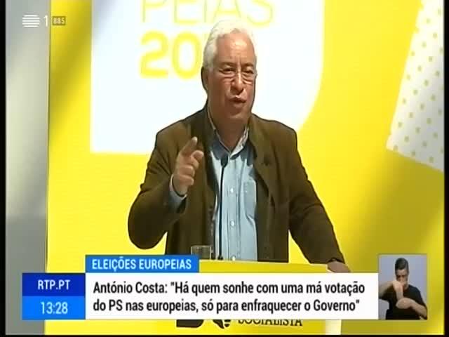 Em Leiria, numa iniciativa da Juventude Socialista, o secretáriogeral do PS falou da importância do partido na Europa,