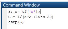 Controle Proportional (P) Exemplo : G( s) s Resposta ao degrau malha aberta + s +