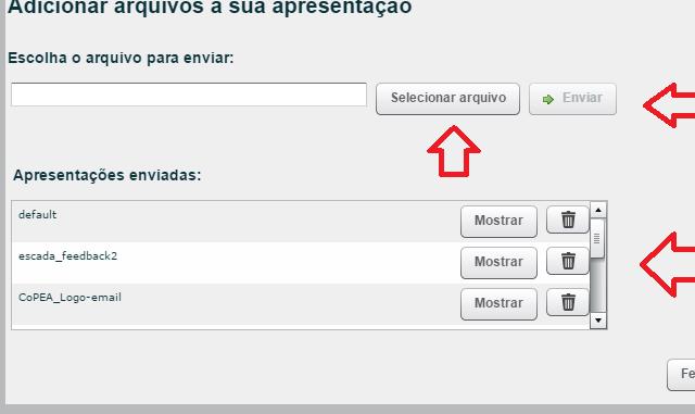 Se desejar assisti-los, escolha a opção Moderator/presenter. Se não, insira os arquivos que o apoiarão na sessão, clicando no botão, conforme indicado também na figura 8.