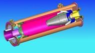 A nova concepção do reator de pirólise permite que a permuta de calor seja organizada por ar vorticoso que pode processar