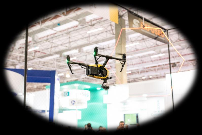 ARENA DRONE Realizada pela Exposec em parceria com a empresa Real Games, a arena foi palco para demonstrações