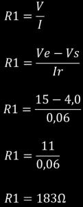 dobro da corrente de carga, ou seja: Ir = I x 2 Onde: Ir = Corrente nos resistores R1 e R2; I = Corrente na carga.