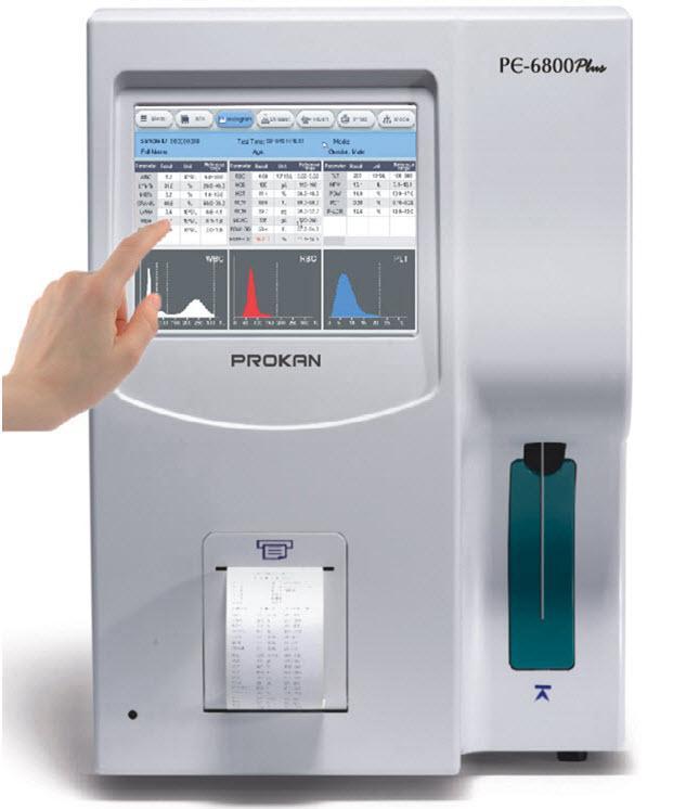Analisador de Hematologia PROKAN PE-6800 Plus Interface automatizada e amigável l Display LCD de 8 polegadas, resolução: 800 * 600, tela sensível ao toque opcional l Teclado USB e mouse l Alerta