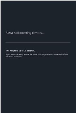 O Alexa está agora a detetar os seus dispositivos.