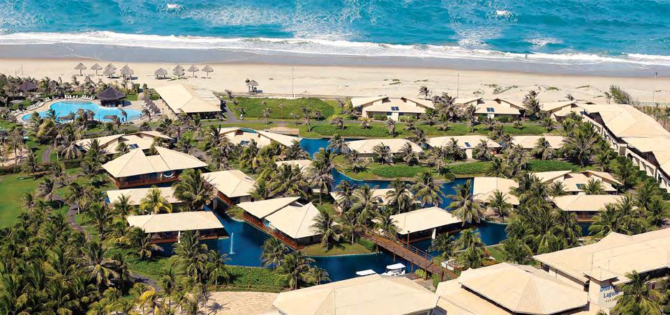 UM RESORT INCOMPARÁVEL O Dom Pedro Laguna, Beach Resort & Golf fica situado em pleno Ceará, integrado no Eco-Resort de luxo Aquiraz Riviera, apenas a 35 minutos do Aeroporto Internacional de