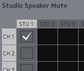 formato STU 1 selecionado são atribuídas a AES/EBU Out 1/2 a que os alto-falantes da cabine de gravação estão conectados. 3.