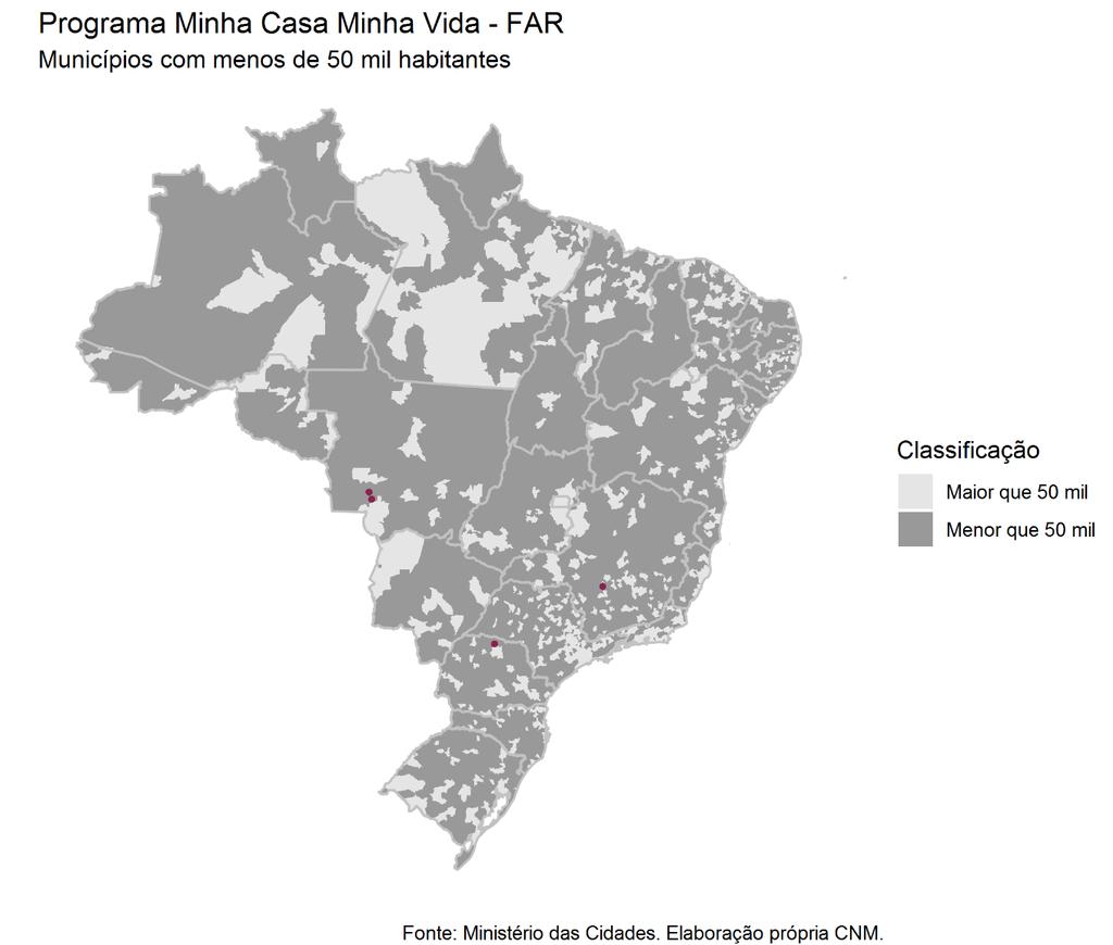 Mais de 80% dos Municípios com população de até 50 mil habitantes desde 2013 apresentam sérias dificuldades em estabelecer novos contratos de moradias em área urbana pela modalidade FAR.