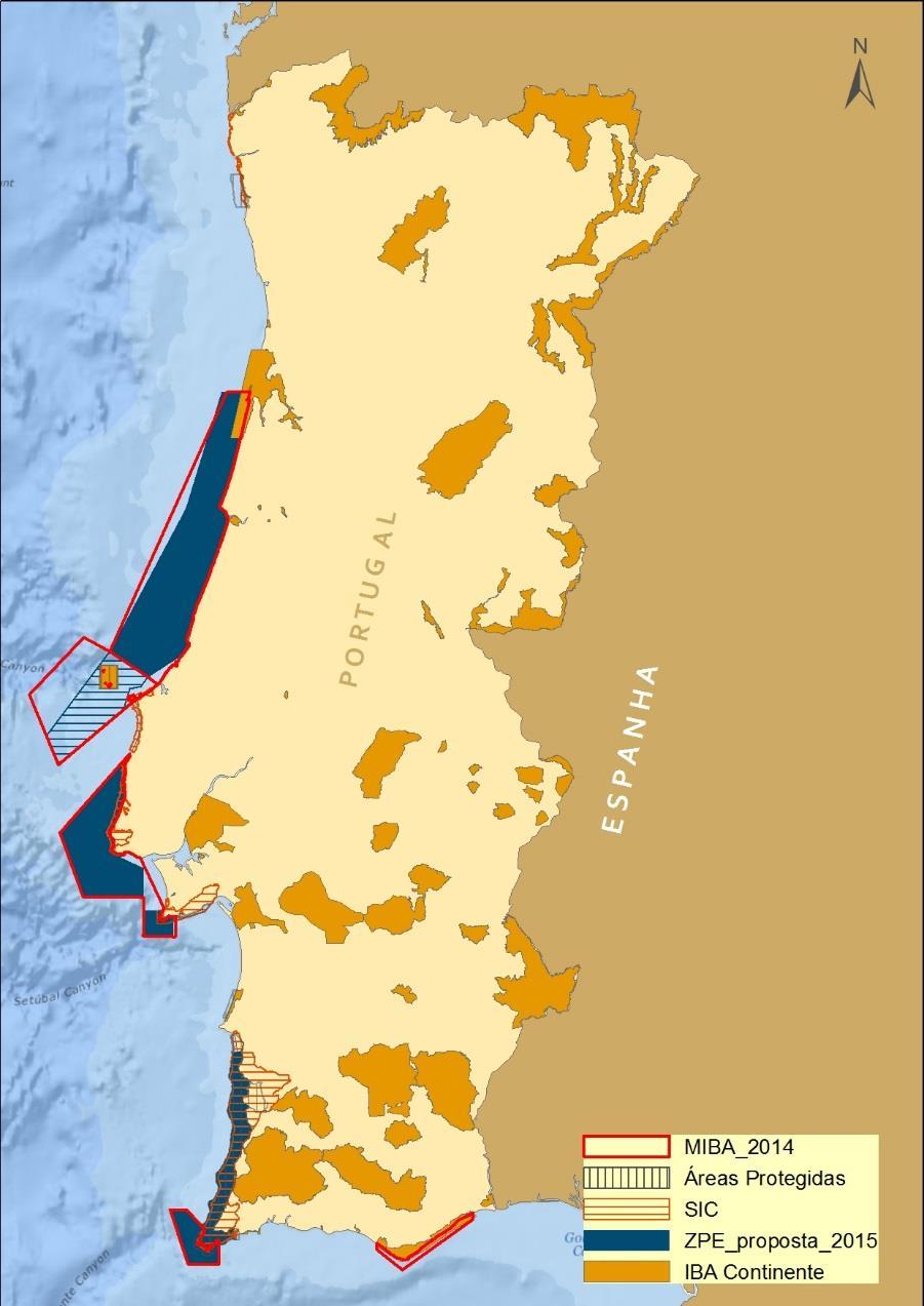 Extensão Rede Natura 2000 meio marinho Áreas costeiras Avanços recentes ZPE Ilhas Berlengas (2012) Proposta de áreas