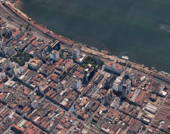 Acima, temos uma imagem aérea da localização do Edifício, onde encontra-se o imóvel avaliando, o qual está sendo indicado com o retângulo vermelho.