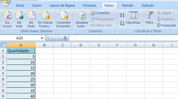 FILTROS EXEMPLO: Quer se filtrar os dados da tabela abaixo