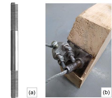 5 Para realizar o método de protensão nas vigas de madeira, foram necessários dois eixos de blocagem bitola 3/8 (Figura 3 - item a), de acordo com sistema utilizado por