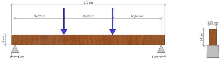 1997), item 10.2.1, que é de 50 cm², com uma medida longitudinal de 210 cm, e vão efetivo de 200 cm.