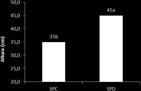 Resultados Análise da altura no sistema de plantio direto (SPD) e