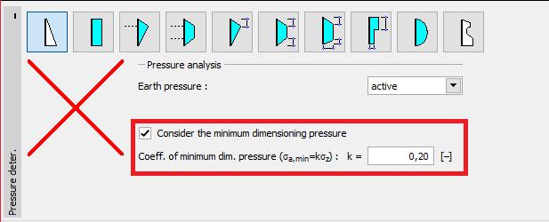 De seguida passamos à janela Determinação da pressão. Nesta janela escolhemos a possibilidade de considerar a pressão mínima para dimensionamento.