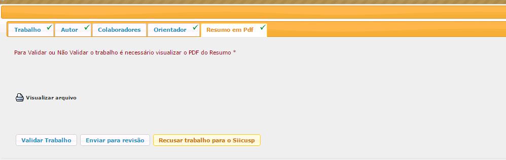 XII. Recusa de Trabalho a) Para recusar o trabalho, clique em Recusar