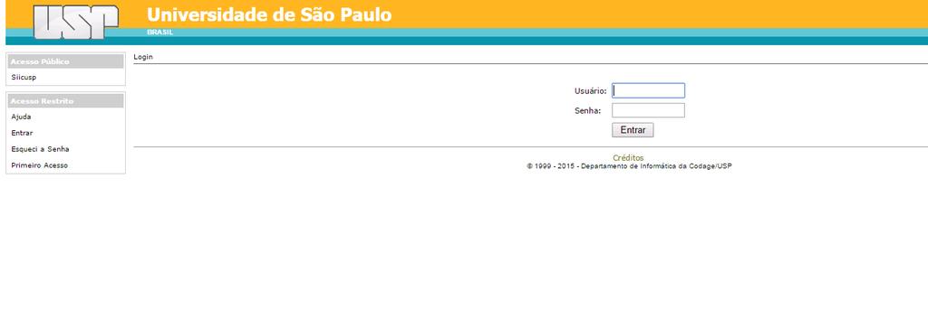 III. Cadastro de Aluno USP com cadastro no Atena a) Se o seu trabalho de Iniciação Cientifica ou Tecnológica estiver cadastrado no sistema Atena,