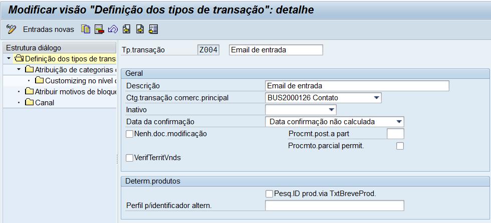 entrada Customer Relationship Management > Operações > Configurações Globais > Definir