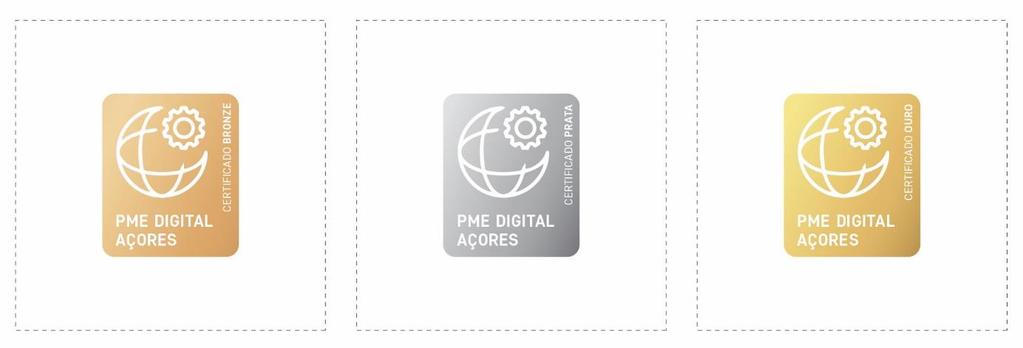 II Cores e tipografia Selo de Distinção PME Digital REGRAS DE COMPORTAMENTO BÁSICO - SELO PME DIGITAL VERSÃO EM POSITIVO E NEGATIVO O selo tem duas versões oficiais para cada uma das suas