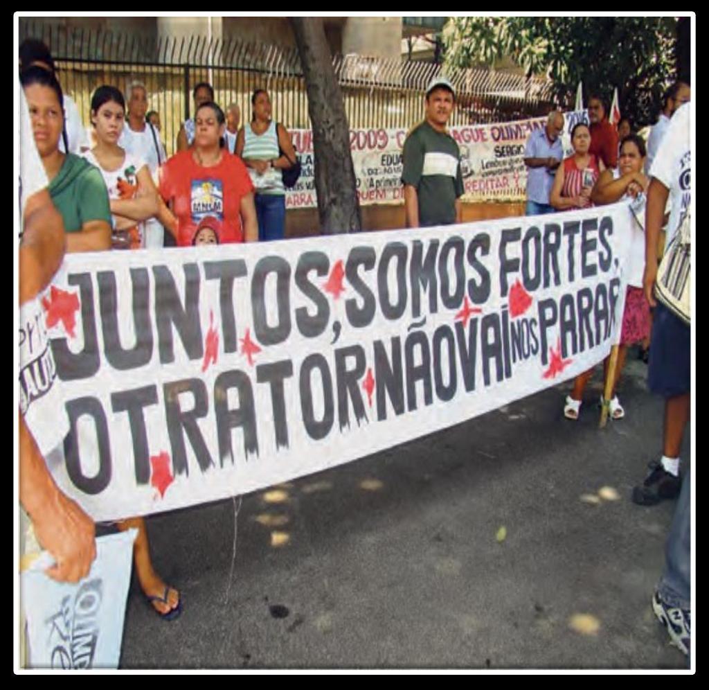 Manifestação contra a ameaça de remoções em favelas do Rio de