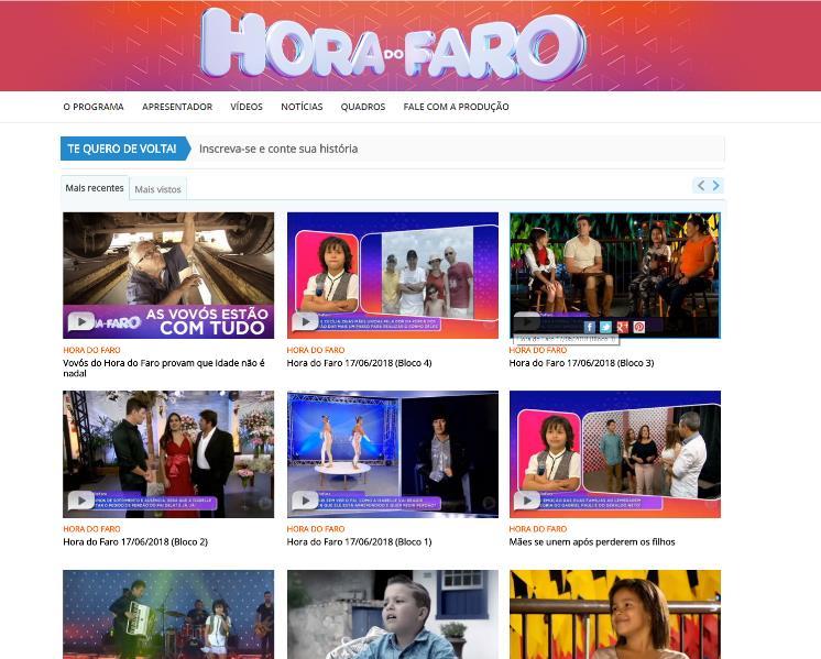 Patrocínio Mensal Site Hora do Faro + R7 Diversão - Super Banner