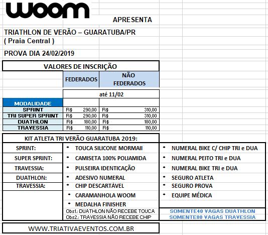 VALORES DE INSCRIÇÕES: *Valores + taxa de comodidade TICKET AGORA Obs.: Devolução do valor de inscrição somente 50% até 15 dias antes do evento.