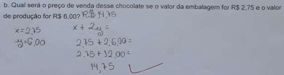 quatro ações analisadas no conteúdo de expressões algébricas e valor numérico.