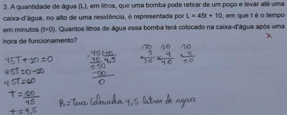 Figura 21 Questão 3 da prova referente ao intervalo 4-7 A figura 21, apresenta o desempenho do estudante na questão 3, nesta