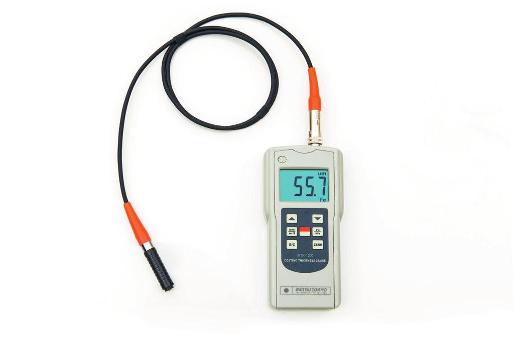 Medidor de Espessura de Camadas MTK-1200 Sensor destacado 2 em 1 (ferroso e não-ferroso) Medição de camadas de materiais não-magnéticos (como tinta, esmalte, plástico, papel, borracha, resina, cobre,