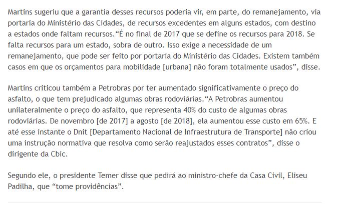 Título: Indústria da construção pede prorrogação de tributação especial Veículo: Jornal do Brasil Data:.09.