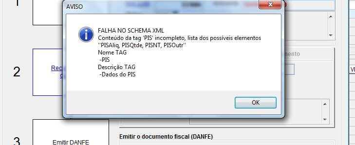 processamento: Caso a nota tenha algum erro que cause falha no schema XML