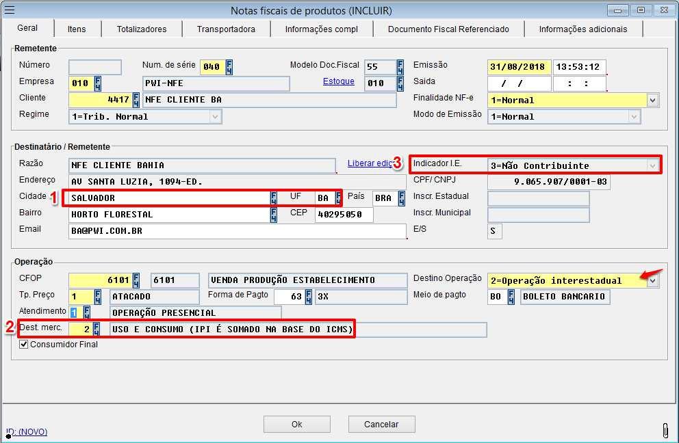 22. Processar NF-e com Partilha de ICMS As regras a seguir para o cálculo da Paritlha de ICMS são: 1- Cliente deve ser