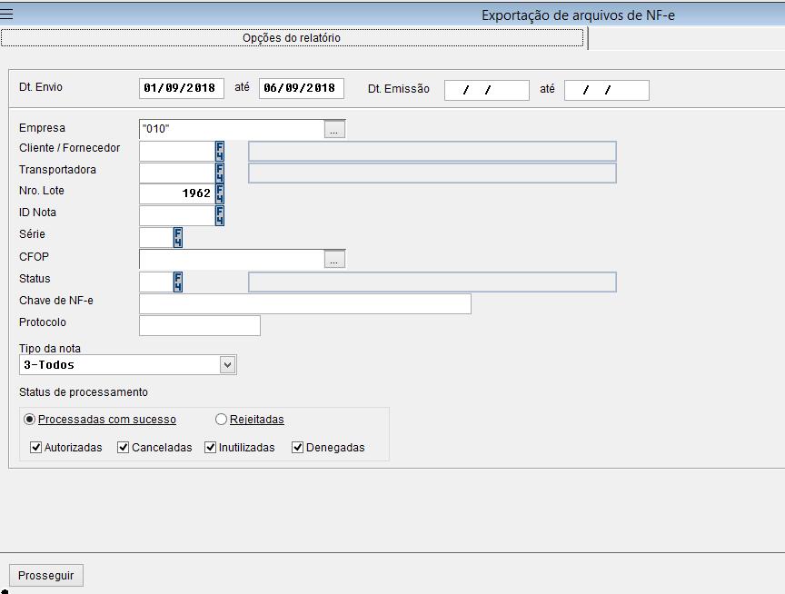 25. Exportar arquivo XML de NF-e Acesse a tela de Exportar arquivos