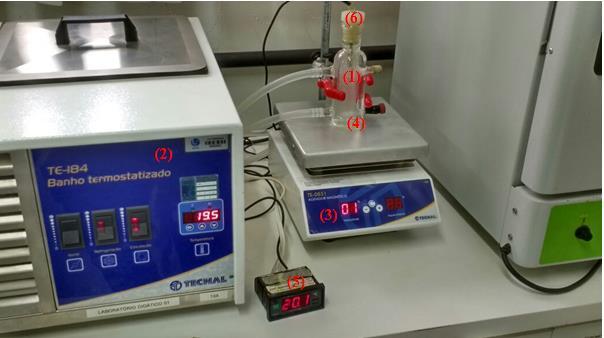 sequência as respectivas absorbâncias no espectrofotômetro (T60, UV-Spectrophotometer-PG Instruments). A Tabela 2 apresenta os reagentes e seus fabricantes utilizados nos experimentos.