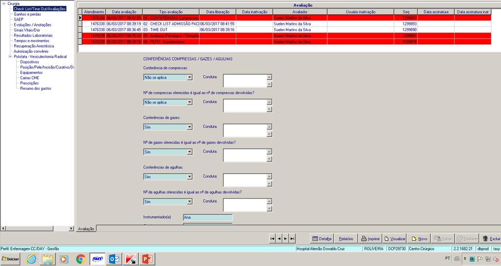 Check List de Verificação de Segurança: Conferência de