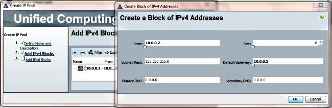 5. Verifique que o bloco de endereço do IPv4 esteve criado e