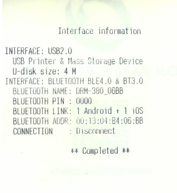 Conferindo as informações para pareamento Bluetooth Para que você possa fazer o pareamento do bluetooth da impressora com o seu dispositivo, é necessário checar qual o nome em que a impressora se
