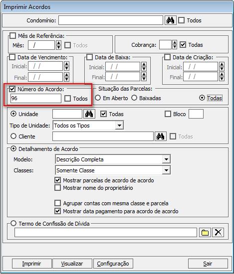 1. Novo parâmetro em relatório de acordos Mostrar data pagamento para acordo de acordo. Com esta versão do Condomínio21 será possível verificar a data de pagamento de um acordo de acordo.