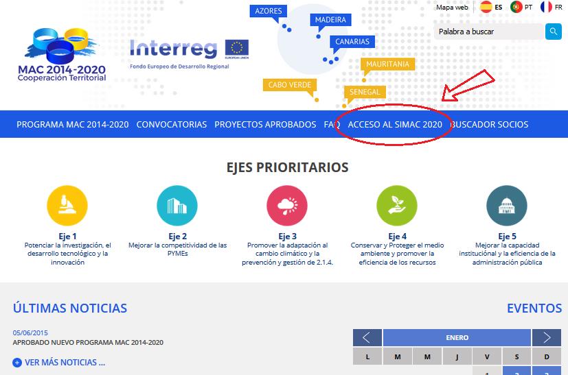 2014-2020 Acesso através da web