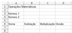 Observe e tente reproduzir a planilha exibida na Figura a seguir, sem se preocupar neste momento com formatação.