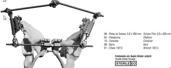 MEMBROS INFERIORES FIXADOR-ILÍIACO - PELVIS (BACIA): Fixador para